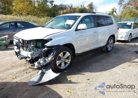 2013 Toyota Highlander Limited V6 z USA, uszkodzony, nr VIN 5TDDK3EH8DS189351